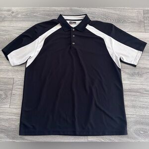 Grand Slam Performance men's size 2XL XXL Black  Grey short sleve polo shirt